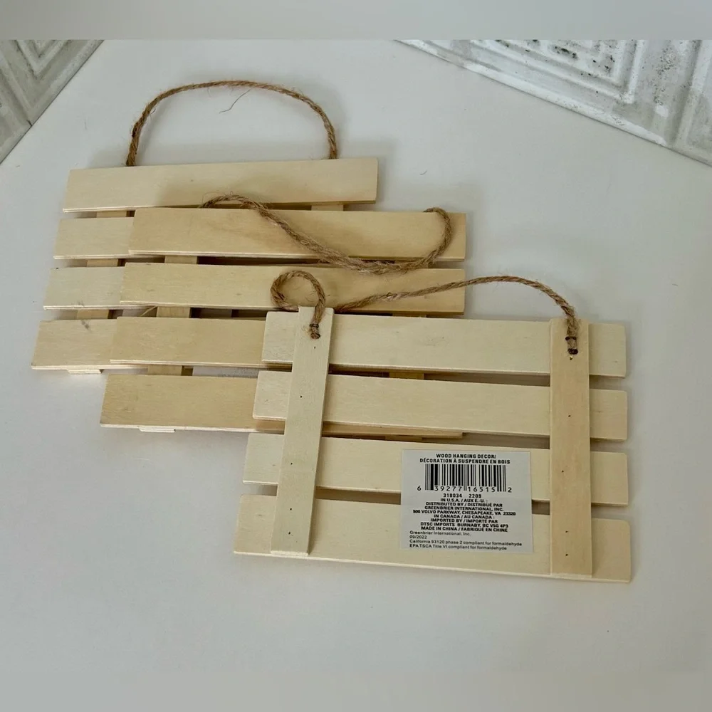 Bulk Lot Unfinished Wood Hanging Pallet Signs DIY Crafts Blank Slat Plaque
